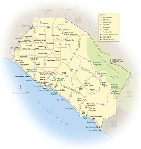 Printable Map Of Orange County Ca